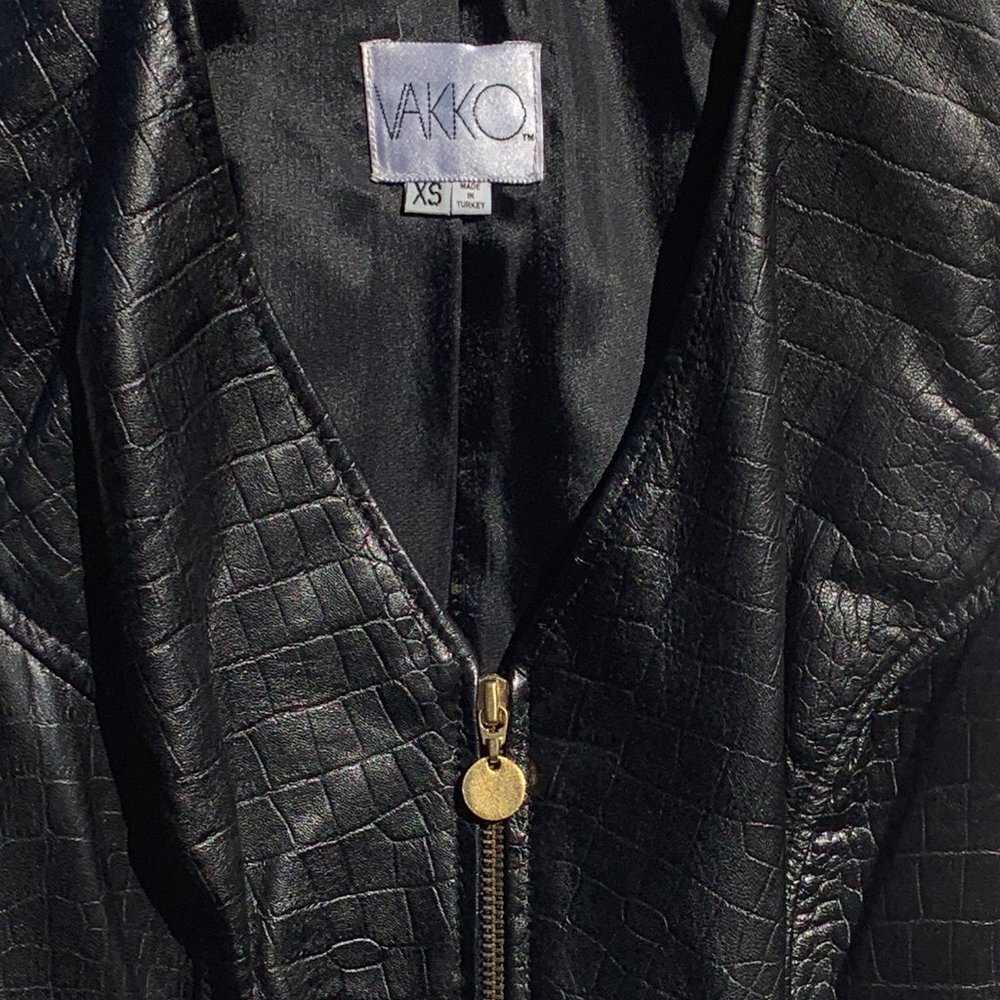 Leather Designer Vest By VAKKO